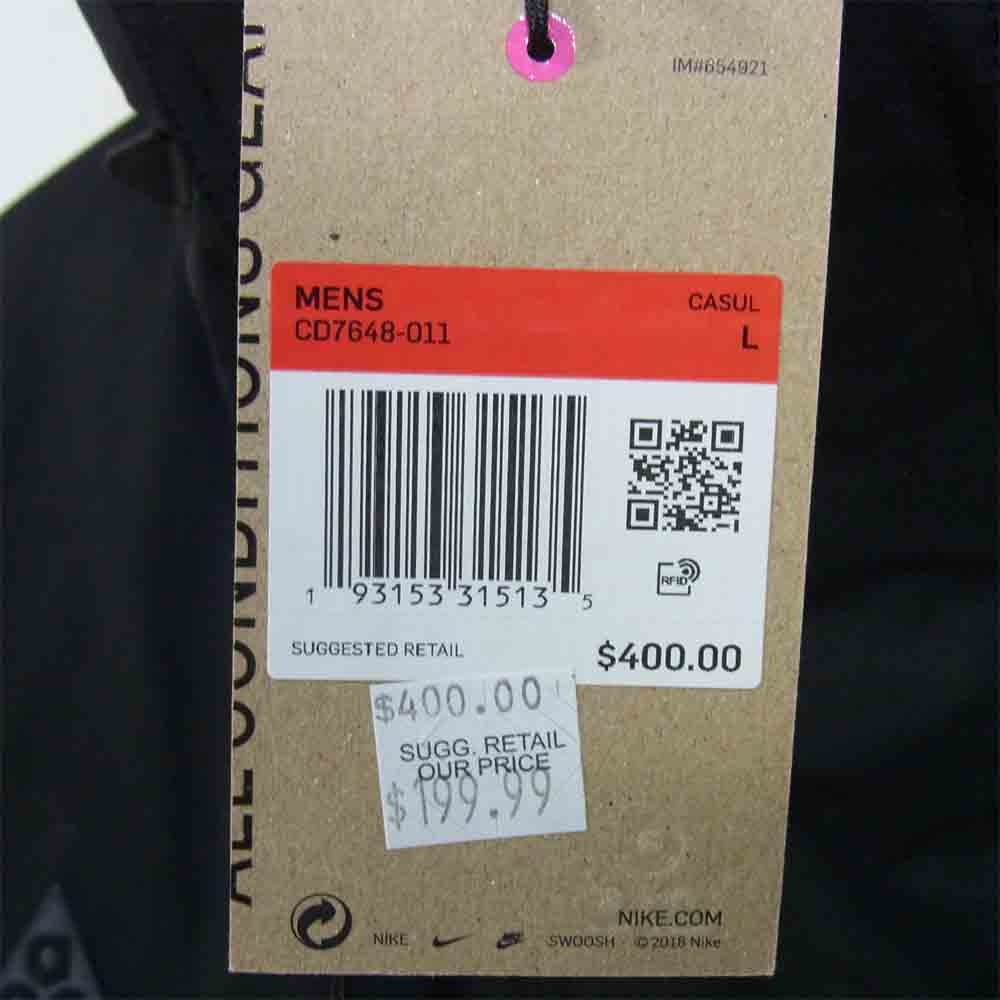NIKE ナイキ CD7648-011 ACG GORE-TEX ゴアテックス Hooded Jacket ジャケット ブラック系 L【新古品】【未使用】【中古】