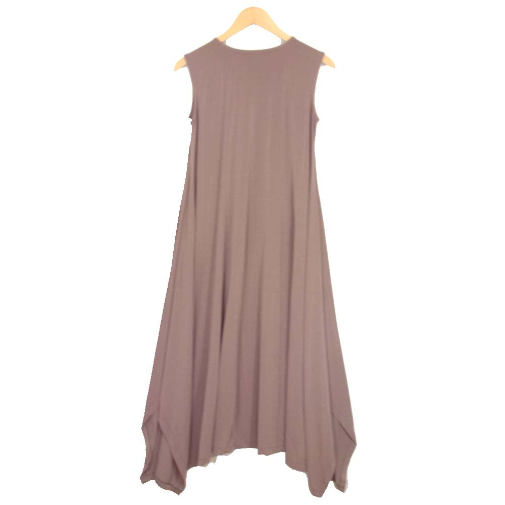 ISSEY MIYAKE イッセイミヤケ IM02-JH703 ノースリーブ ロング ワンピース ベージュ系 2【新古品】【未使用】【中古】
