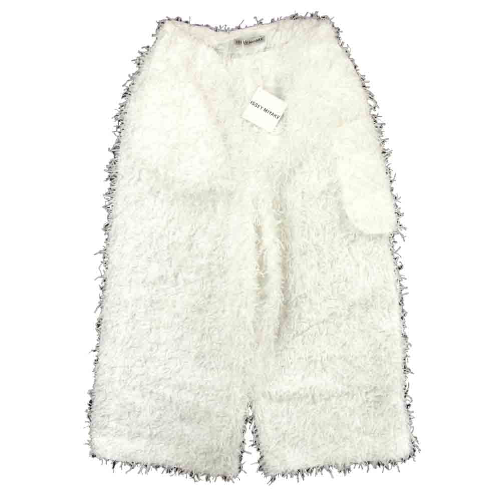 ISSEY MIYAKE イッセイミヤケ IM03-FF082-01 SHAGGY シャギー パンツ ホワイト系 2【新古品】【未使用】【中古】