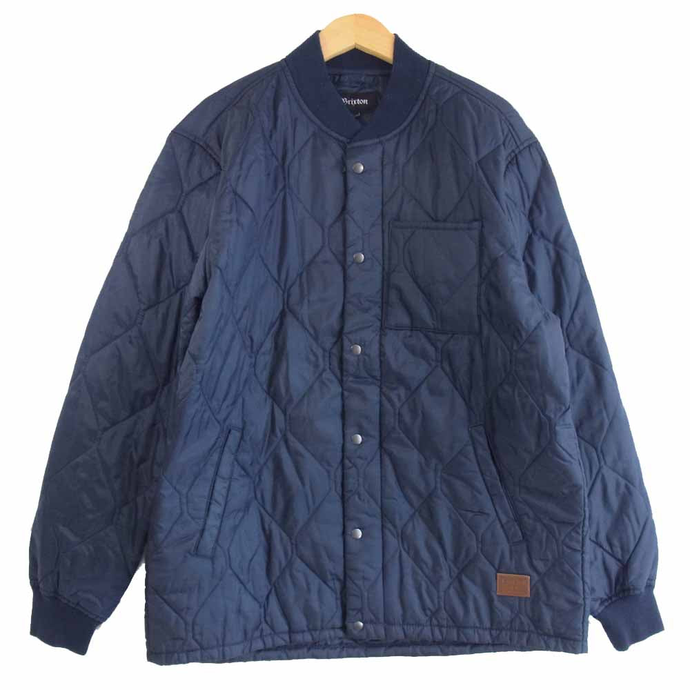 ブリクストン CRAWFORD JACKET ナイロン キルティング ジャケット ネイビー系 L【中古】