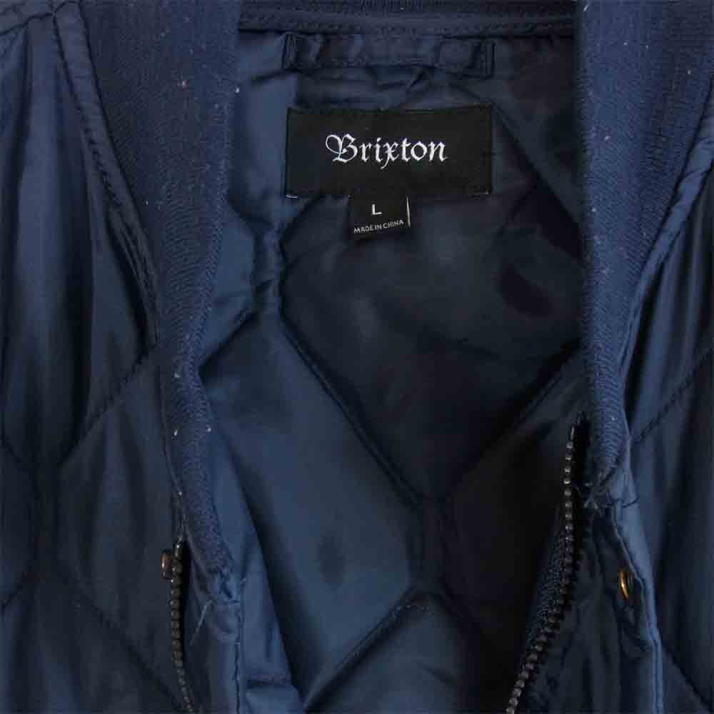 ブリクストン CRAWFORD JACKET ナイロン キルティング ジャケット ネイビー系 L【中古】