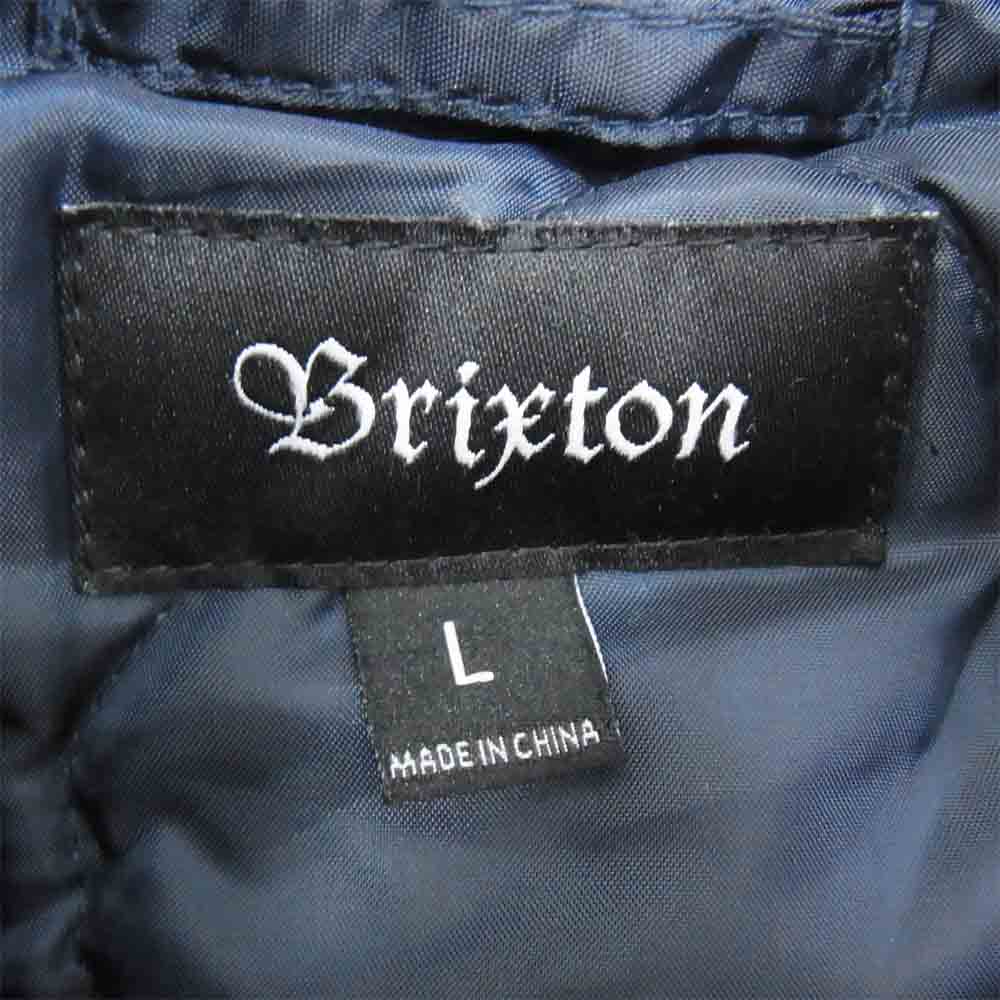 ブリクストン CRAWFORD JACKET ナイロン キルティング ジャケット ネイビー系 L【中古】