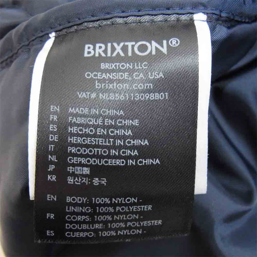 ブリクストン CRAWFORD JACKET ナイロン キルティング ジャケット ネイビー系 L【中古】