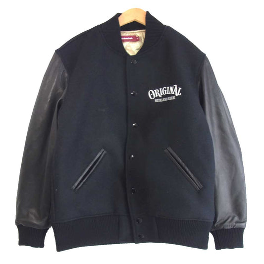 TENDERLOIN テンダーロイン THJ-110220 × Hide and seek ハイドアンドシーク VARSITY JKT ブラック系 M【中古】