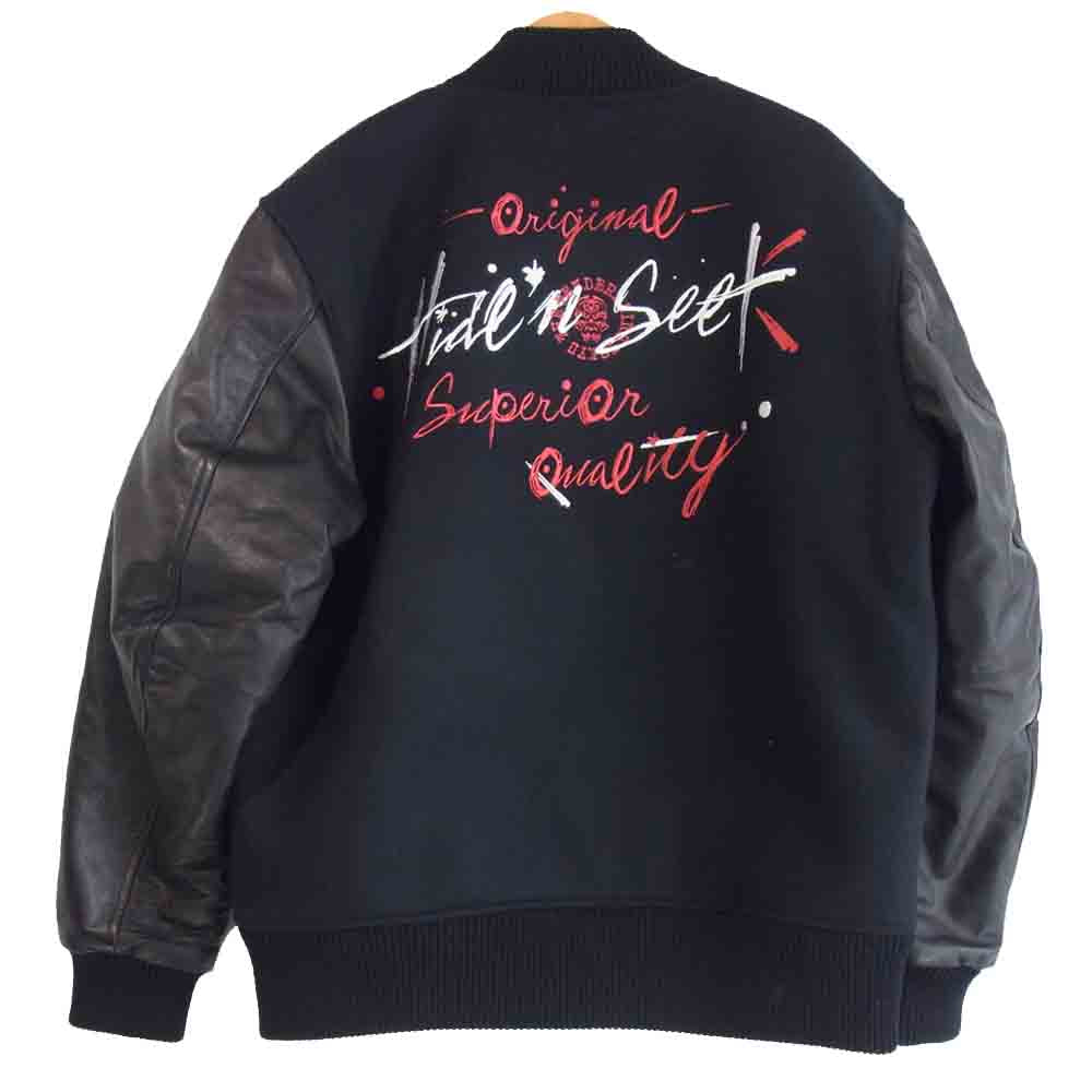 TENDERLOIN テンダーロイン THJ-110220 × Hide and seek ハイドアンドシーク VARSITY JKT ブラック系 M【中古】