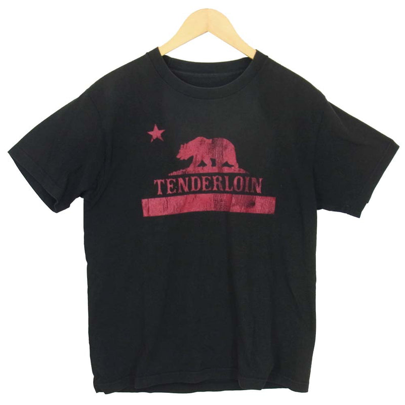 TENDERLOIN テンダーロイン T-TEE4 カリフォルニア ベア クマ ロゴ  ブラック系 M【中古】