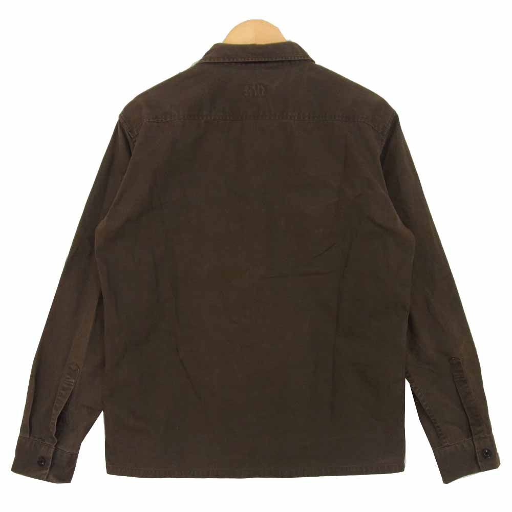 TENDERLOIN テンダーロイン T-WORK SHT 刺繍 ワーク シャツ ダークブラウン系 S【中古】