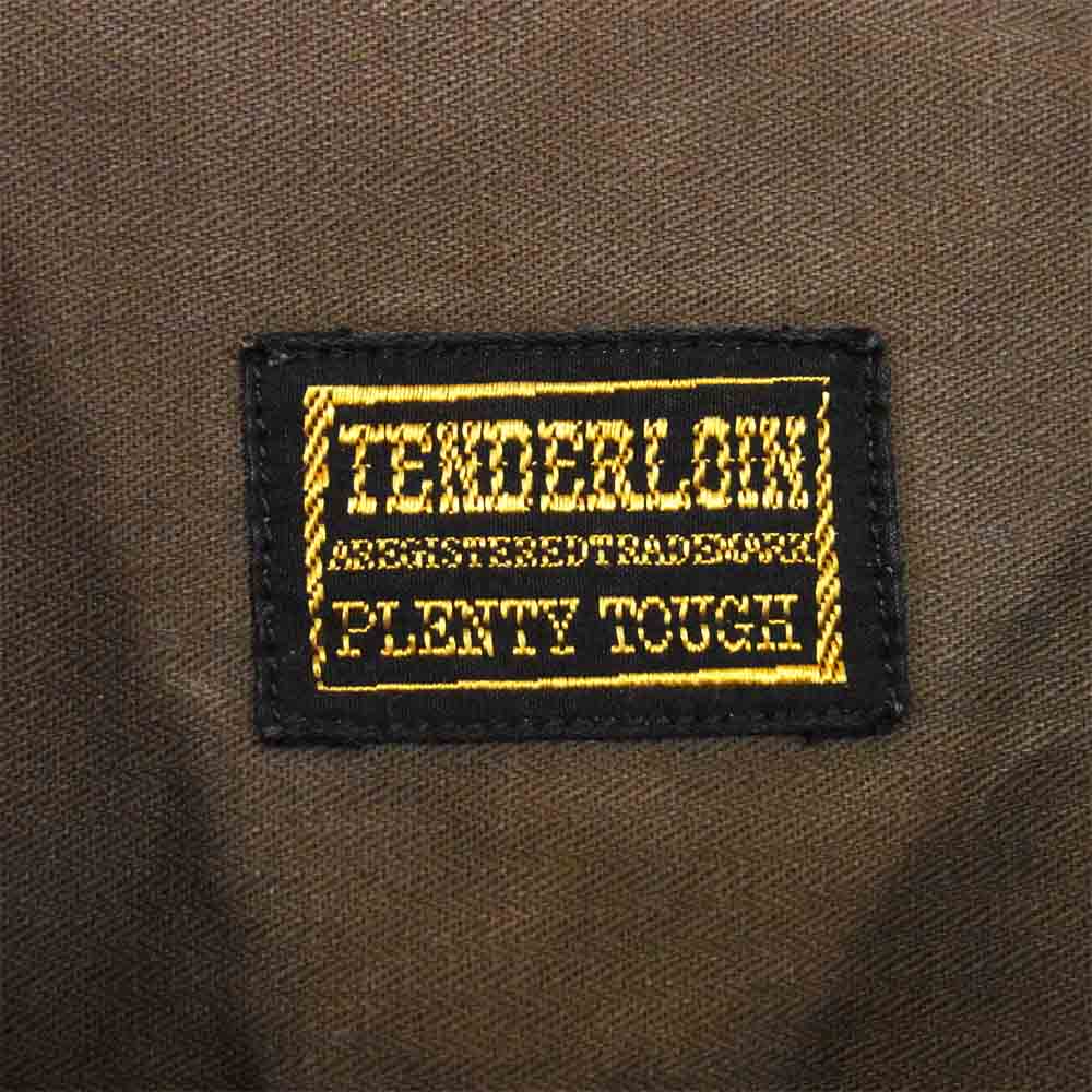 TENDERLOIN テンダーロイン T-WORK SHT 刺繍 ワーク シャツ ダークブラウン系 S【中古】