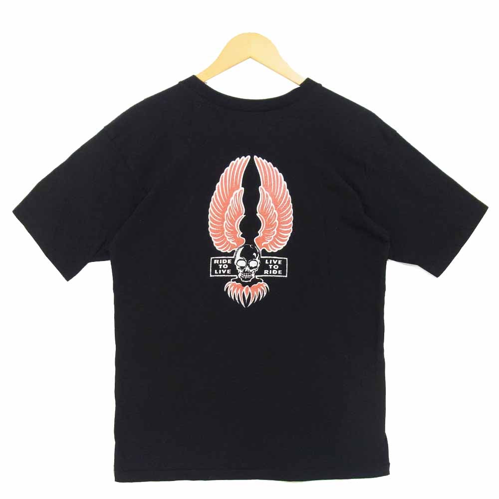 TENDERLOIN テンダーロイン 11SS  T-TEE 1 RIDE TO LIVE Tシャツ ブラック系 M【中古】