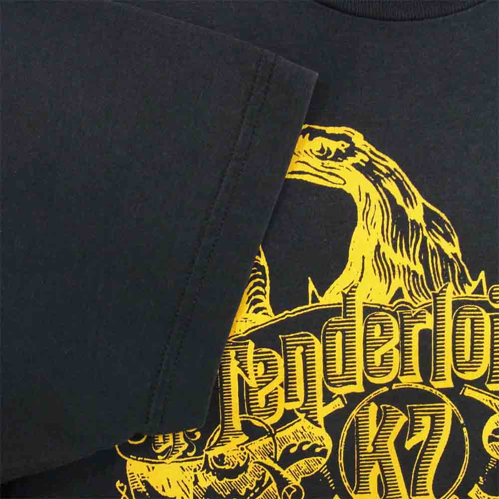 TENDERLOIN テンダーロイン T-TEE EAGLE イーグル プリント ロゴ Tシャツ ブラック×イエロー系 表記無し【中古】