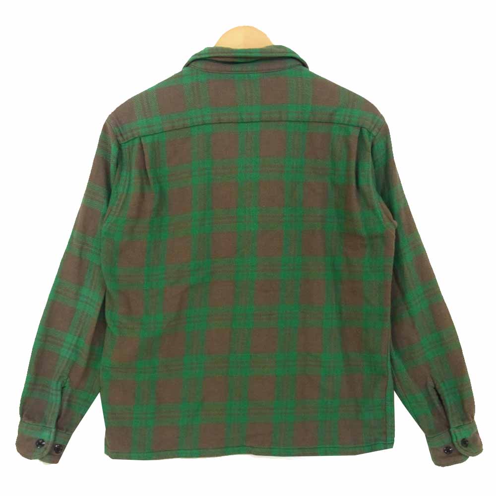 TENDERLOIN テンダーロイン T-HEAVY FLANNEL CHECK SHT ヘビー フランネル チェック シャツ グリーン×グレー系 M【中古】