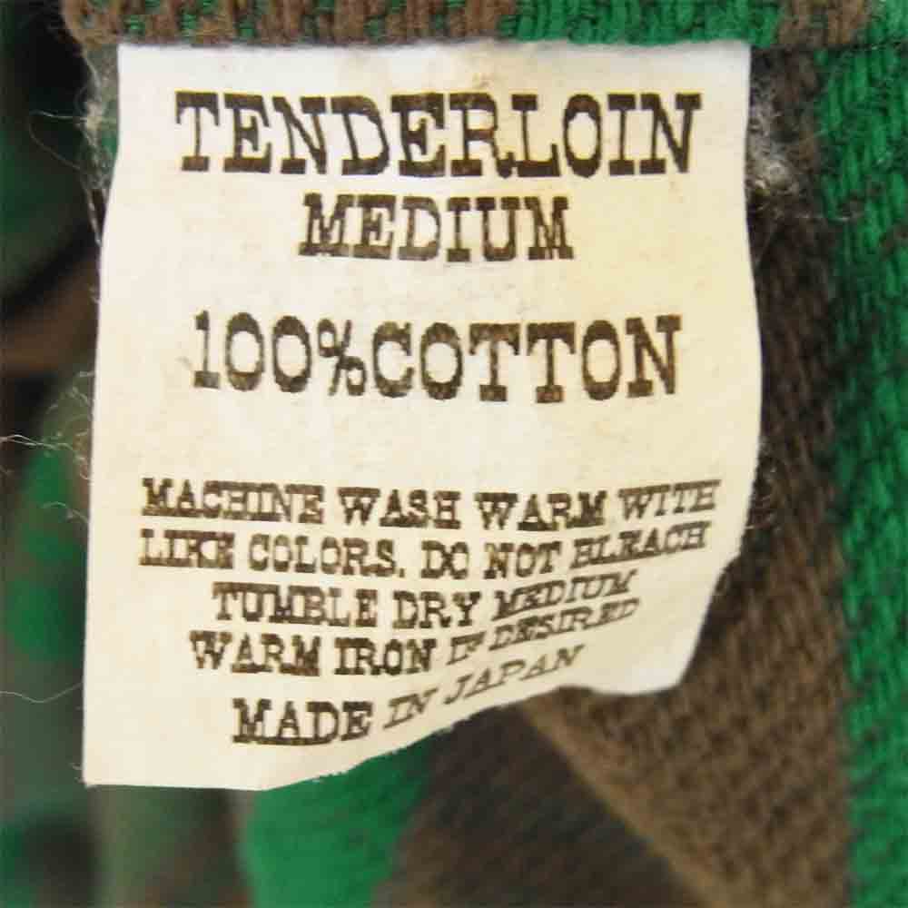 TENDERLOIN テンダーロイン T-HEAVY FLANNEL CHECK SHT ヘビー フランネル チェック シャツ グリーン×グレー系 M【中古】