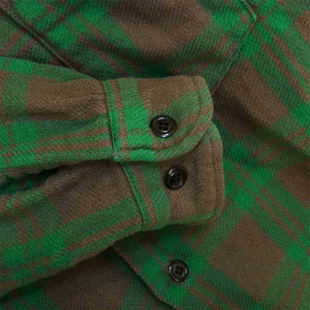 TENDERLOIN テンダーロイン T-HEAVY FLANNEL CHECK SHT ヘビー フランネル チェック シャツ グリーン×グレー系 M【中古】