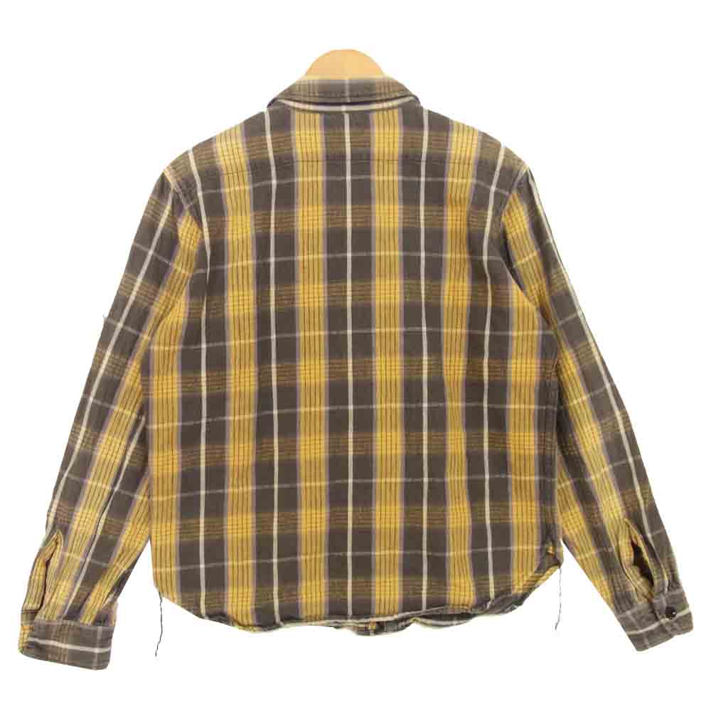 TENDERLOIN テンダーロイン T-HEAVY FLANNEL CHECK SHT ヘビー フランネル チェック シャツ イエロー系 M【中古】