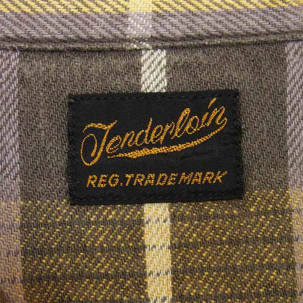 TENDERLOIN テンダーロイン T-HEAVY FLANNEL CHECK SHT ヘビー フランネル チェック シャツ イエロー系 M【中古】