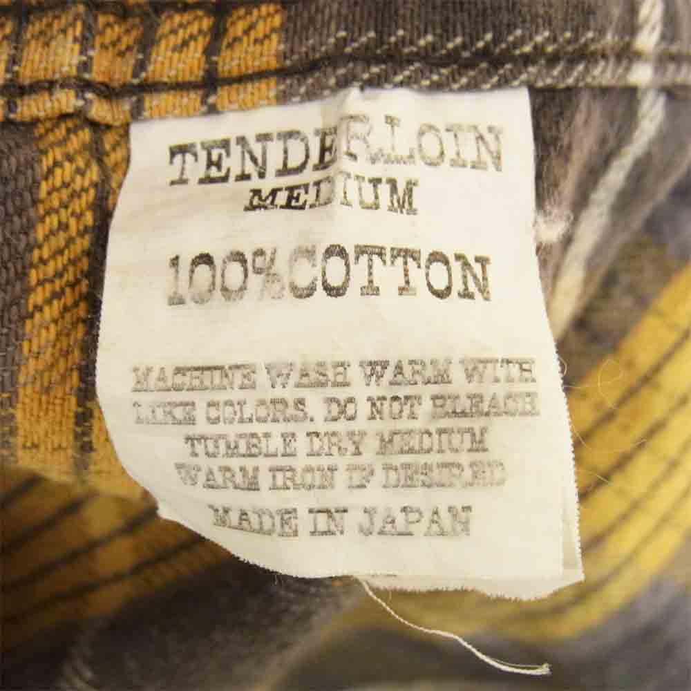 TENDERLOIN テンダーロイン T-HEAVY FLANNEL CHECK SHT ヘビー フランネル チェック シャツ イエロー系 M【中古】