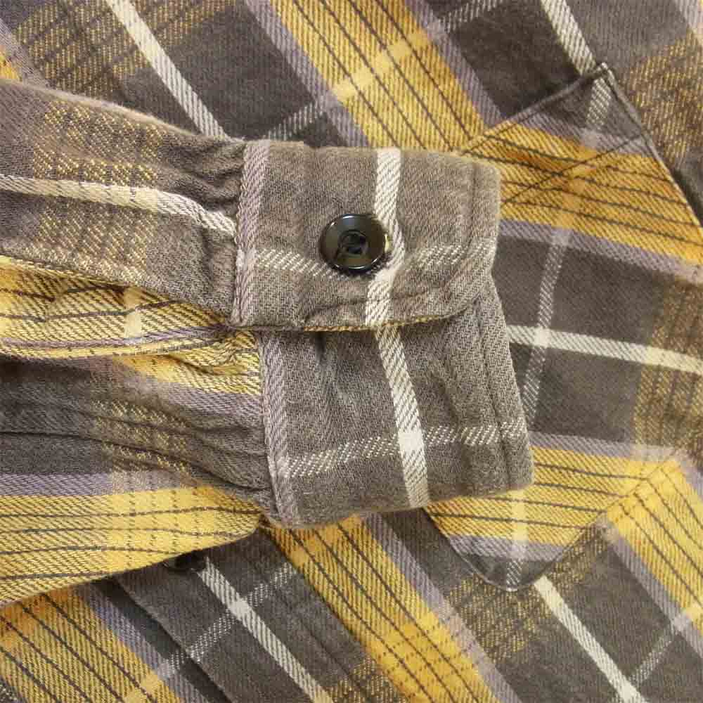 TENDERLOIN テンダーロイン T-HEAVY FLANNEL CHECK SHT ヘビー フランネル チェック シャツ イエロー系 M【中古】