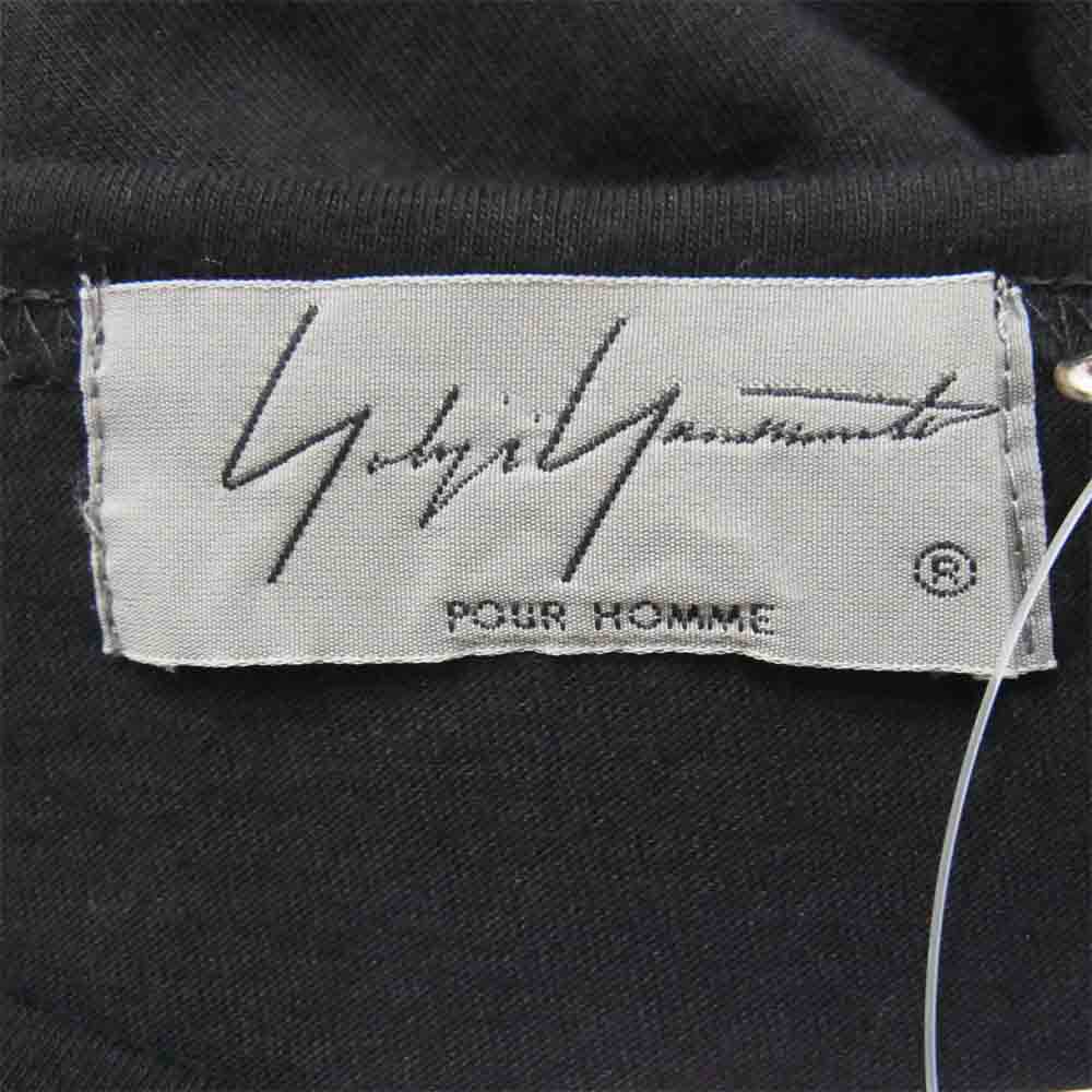 Yohji Yamamoto ヨウジヤマモト HR-T24-075-1 POUR HOMME プールオム ULTIMA PRESIDENT DISCHARGED DYE PRINT LONG SLEEVE Tシャツ ブラック系 3【新古品】【未使用】【中古】