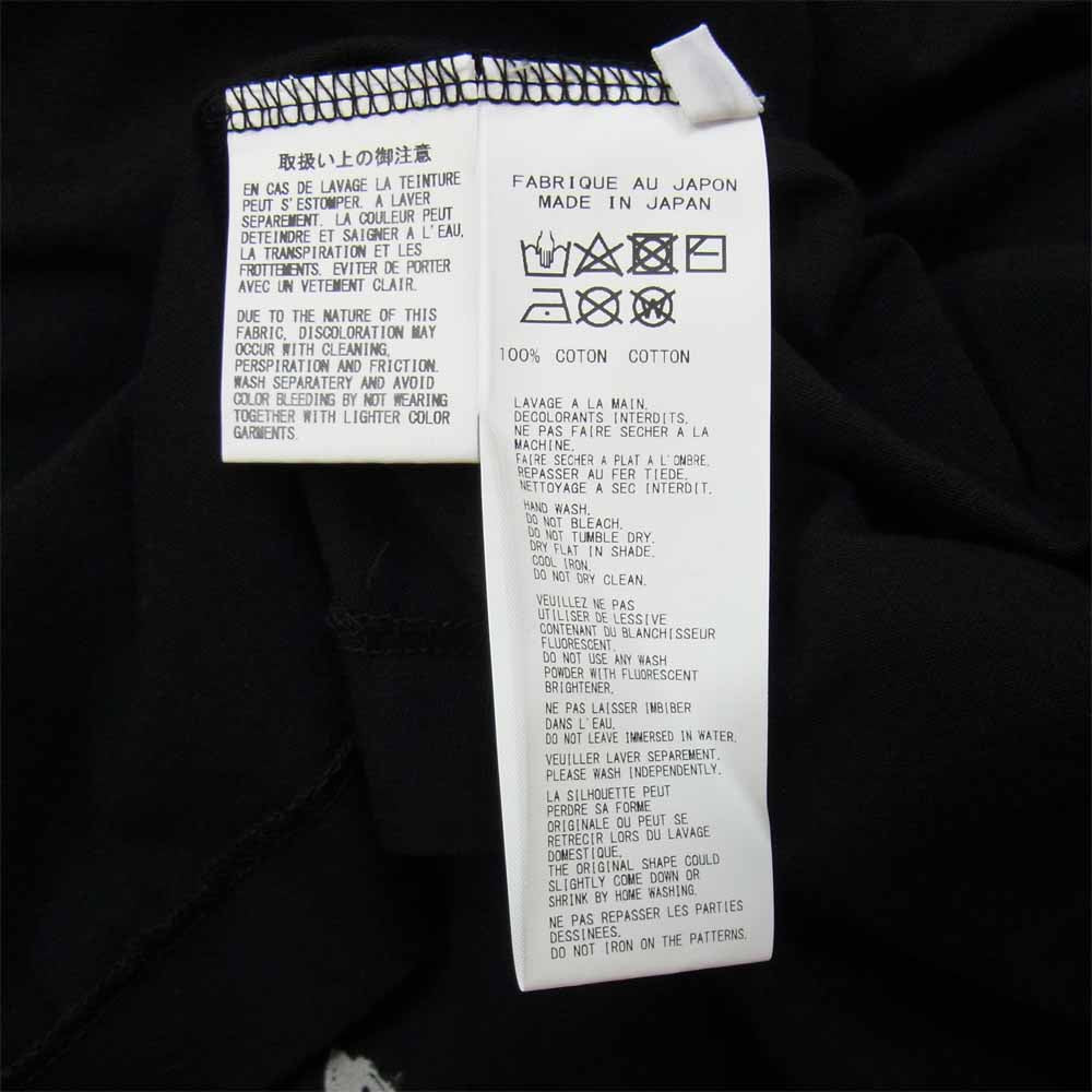 Yohji Yamamoto ヨウジヤマモト HR-T24-075-1 POUR HOMME プールオム ULTIMA PRESIDENT DISCHARGED DYE PRINT LONG SLEEVE Tシャツ ブラック系 3【新古品】【未使用】【中古】