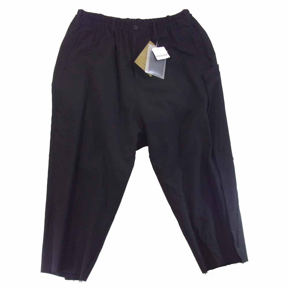 Yohji Yamamoto ヨウジヤマモト HR-P13-802-1 POUR HOMME プールオム WOOL GABARDINE+COTTON CLOTH+VISCOSE BACK LAYER PANTS パンツ ブラック系 3【新古品】【未使用】【中古】