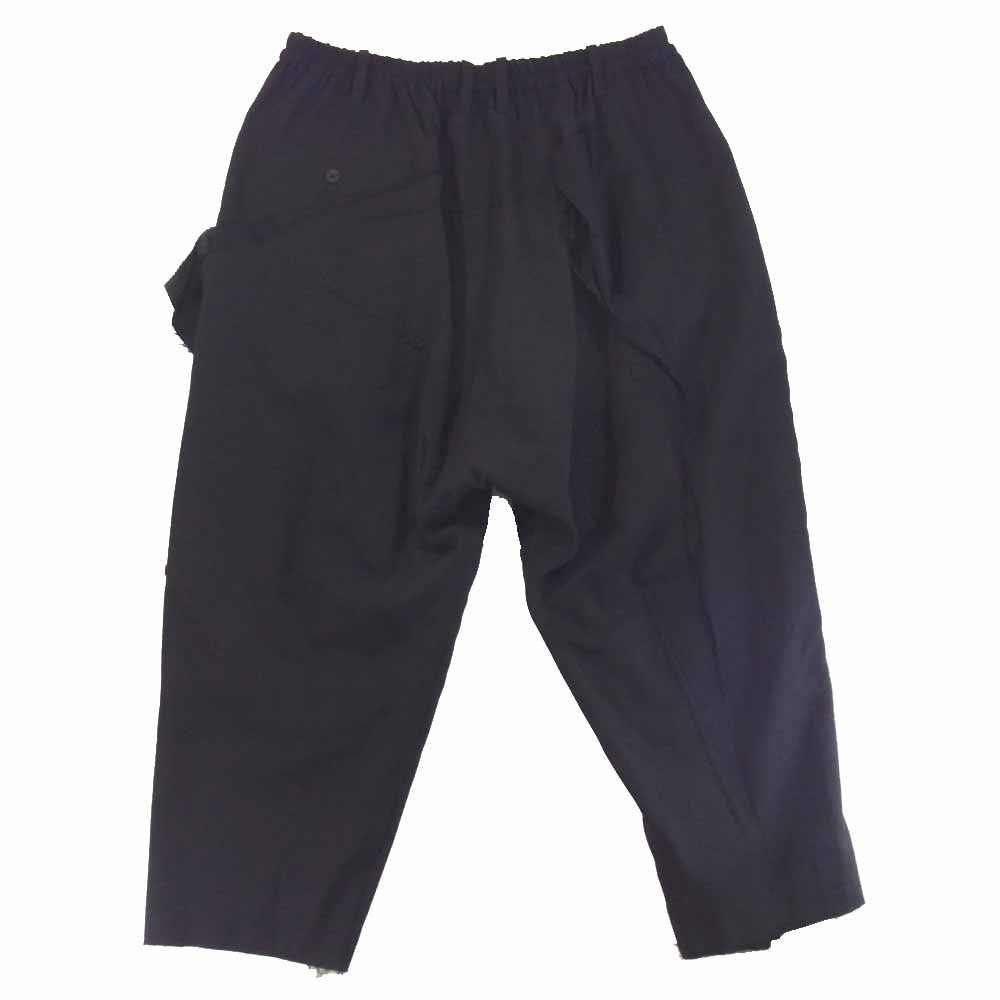 Yohji Yamamoto ヨウジヤマモト HR-P13-802-1 POUR HOMME プールオム WOOL GABARDINE+COTTON CLOTH+VISCOSE BACK LAYER PANTS パンツ ブラック系 3【新古品】【未使用】【中古】