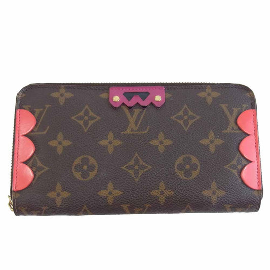 LOUIS VUITTON ルイ・ヴィトン M61364 モノグラム トーテム ジッピー ウォレット フラミンゴ ラウンドファスナー長財布 ブラウン系【中古】