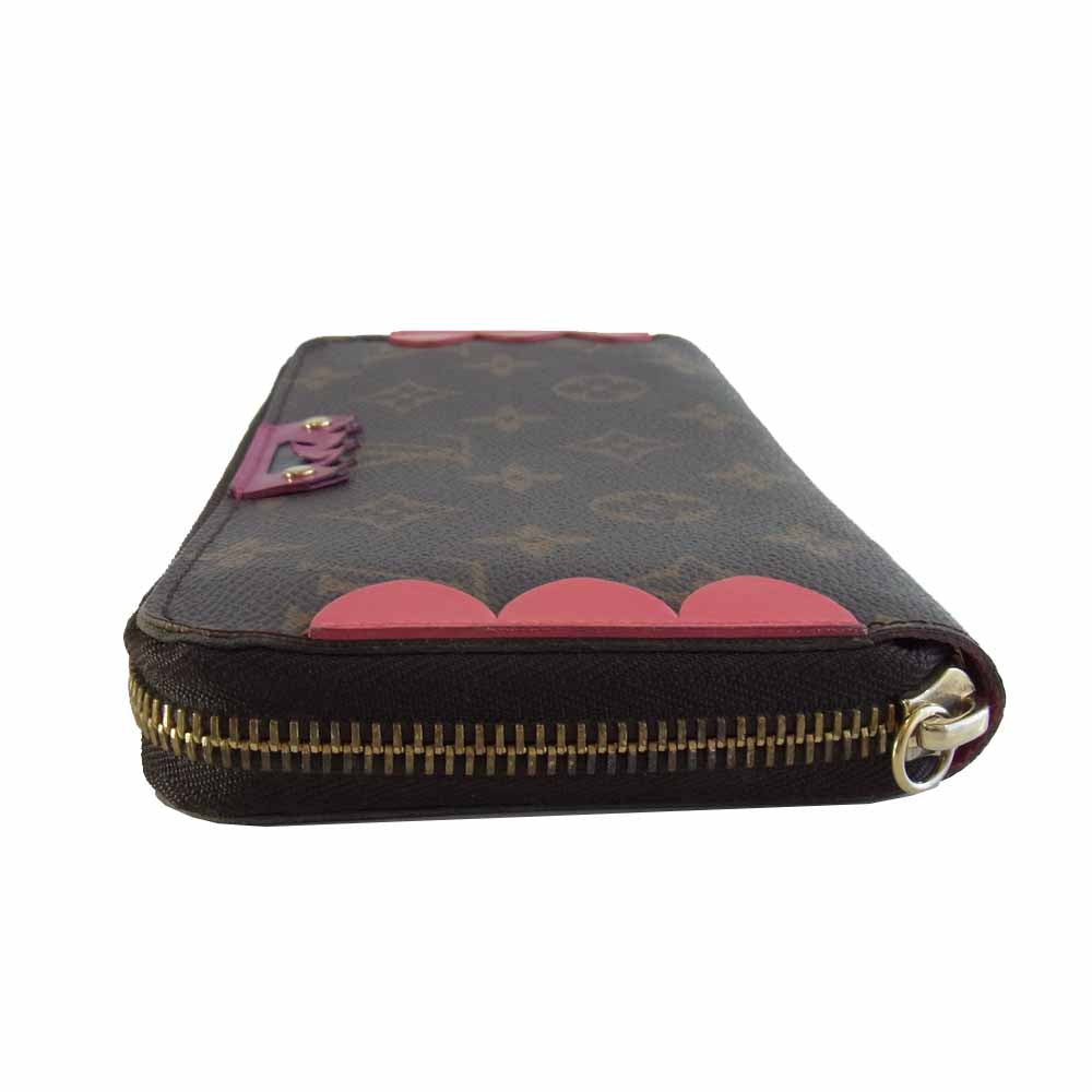 LOUIS VUITTON ルイ・ヴィトン M61364 モノグラム トーテム ジッピー ウォレット フラミンゴ ラウンドファスナー長財布 ブラウン系【中古】