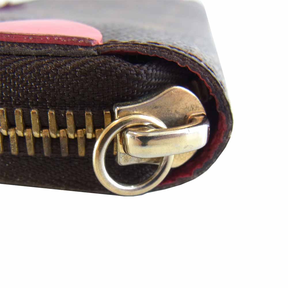 LOUIS VUITTON ルイ・ヴィトン M61364 モノグラム トーテム ジッピー ウォレット フラミンゴ ラウンドファスナー長財布 ブラウン系【中古】