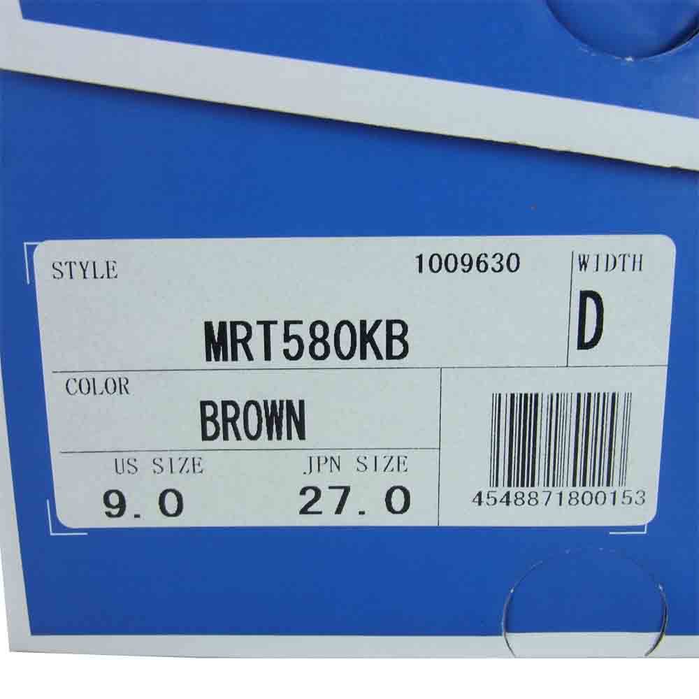 NEW BALANCE ニューバランス MRT580KB 20周年アニバーサリー REVLITE ローカット ブラウン系 27cm【中古】