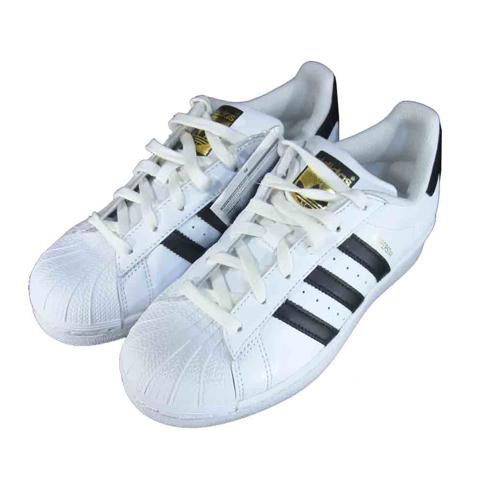 adidas アディダス C77124 SUPERSTAR スーパースター ローカット スニーカー 白×黒系 US5【新古品】【未使用】【中古】