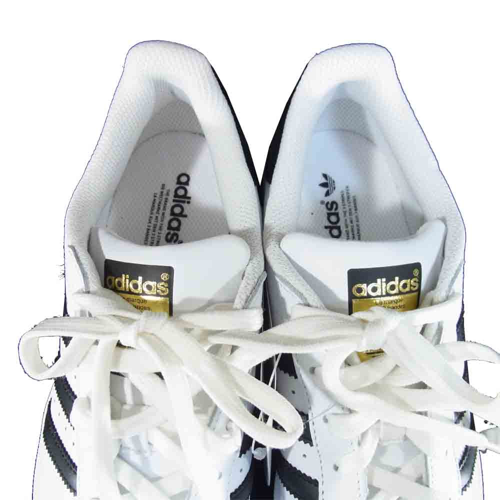 adidas アディダス C77124 SUPERSTAR スーパースター ローカット スニーカー 白×黒系 US5【新古品】【未使用】【中古】