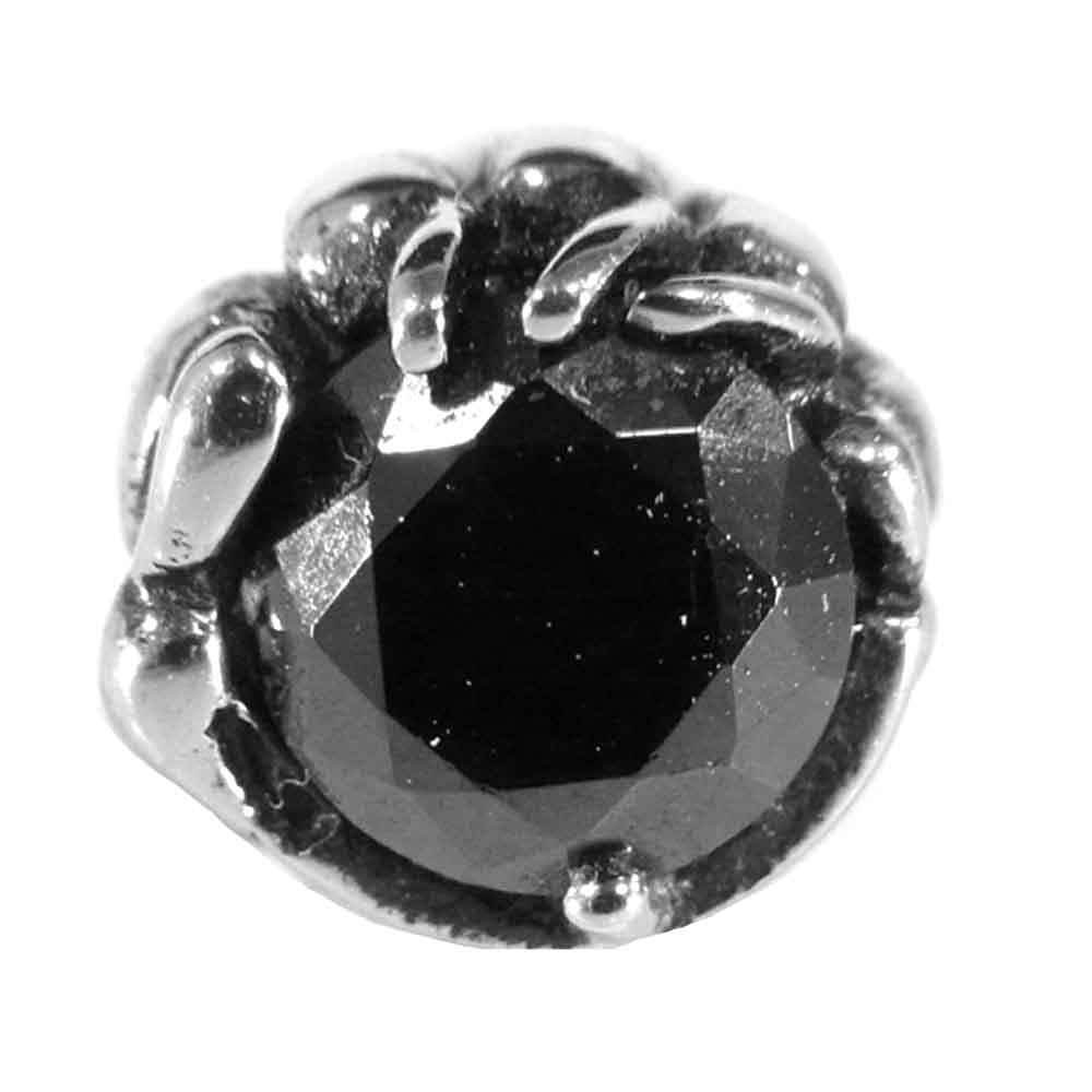 ZOCALO ソカロ ジルコニア ピアス ブラック×シルバー系【中古】
