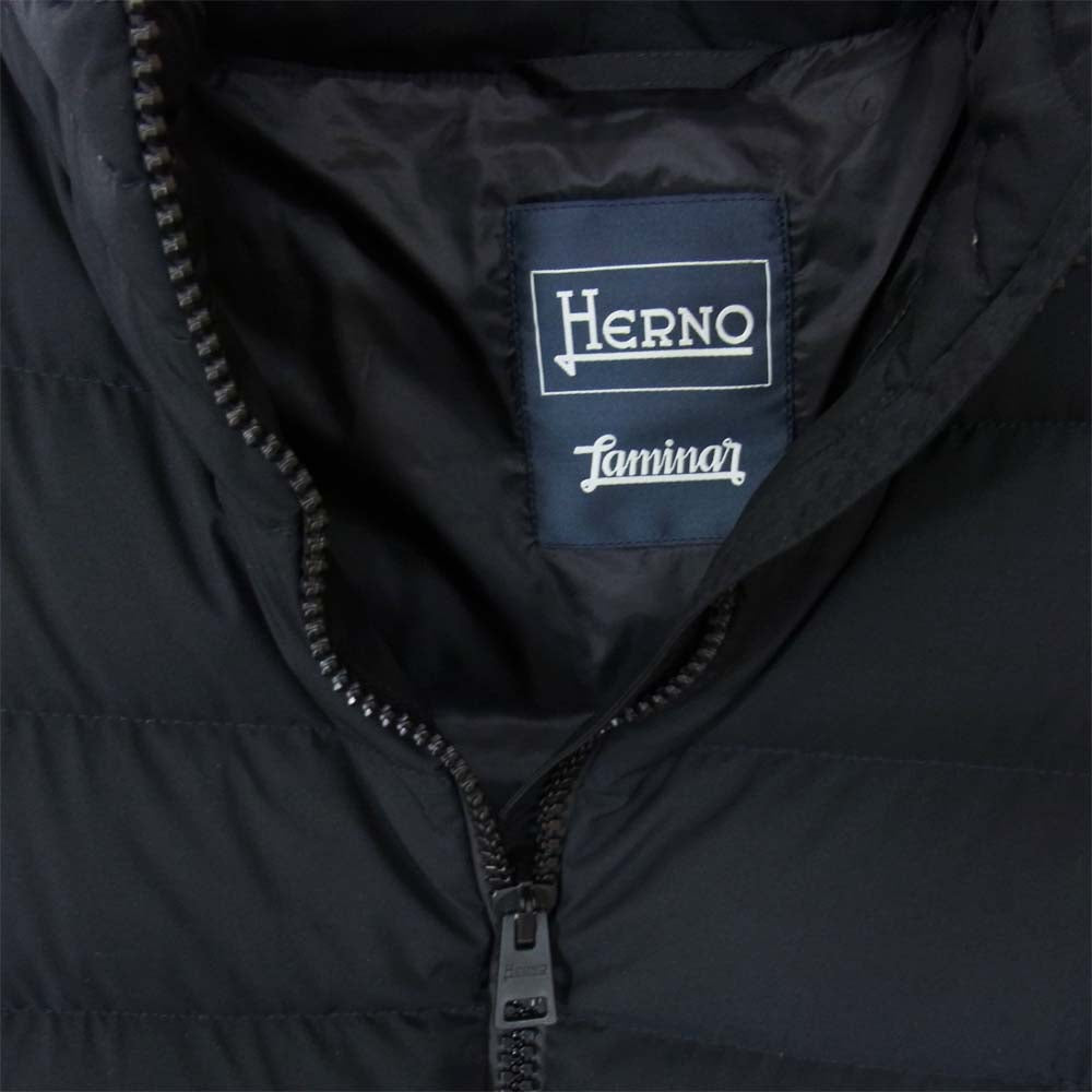 Herno ヘルノ PI049DL Laminar ラミナー GORE WINDSTOPPER ゴアウィンド ストッパー ダウン ジャケット ブラック系 38【中古】