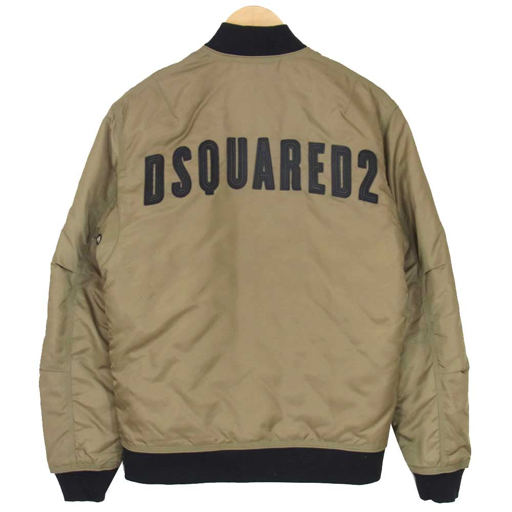 ディースクエアード  S71AM0985 バックロゴMA-1ジャケットブルゾン メンズ 52 DSQUARED2 ディースクエアード S71AM0985 国内正規品 NYLON PUFFER