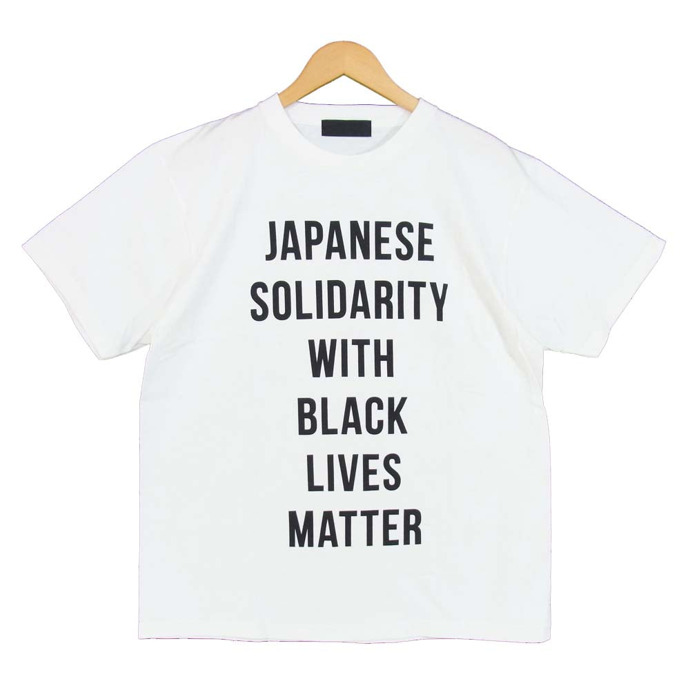 HUMAN MADE ヒューマンメイド xx19te007wh3 JAPANESE SOLIDARITY WITH BLACK LIVES MATTER T ジャパニーズ ソリダリティー ウィズ ブラック ライブズ マター Tシャツ ホワイト系 L【新古品】【未使用】【中古】