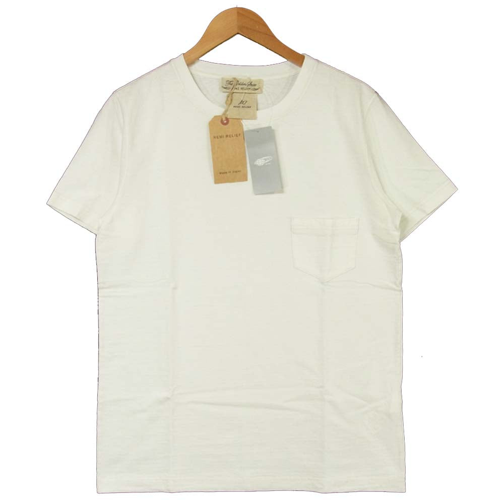 REMI RELIEF レミレリーフ カットソー Tシャツ ホワイト系 L【新古品】【未使用】【中古】