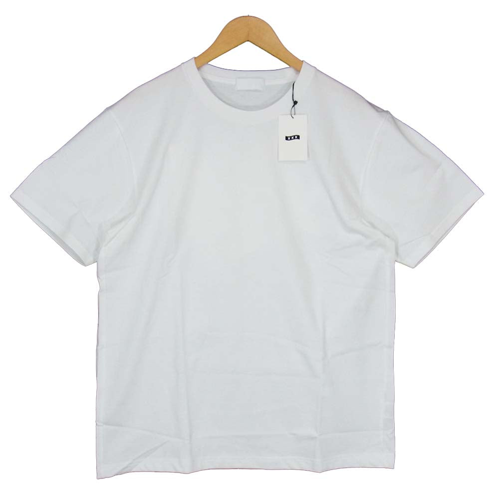 ゴッドセレクショントリプルエックス GX-S19-ST-27 バックプリント ロゴ Tシャツ ホワイト系 L【新古品】【未使用】【中古】
