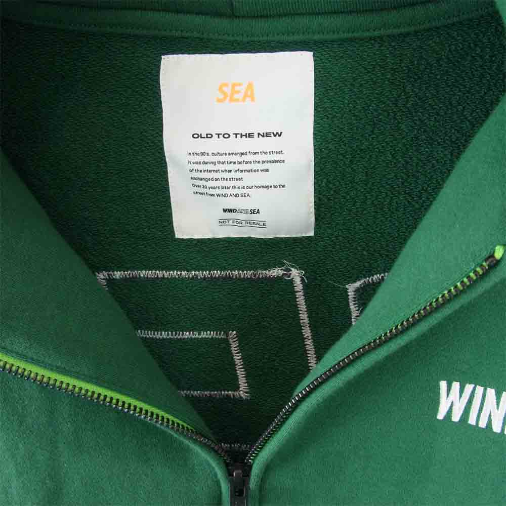 ウィンダンシー SEA BIG ZIP HOODIE シー ビッグ ジップ フーディー グリーン系 M【中古】