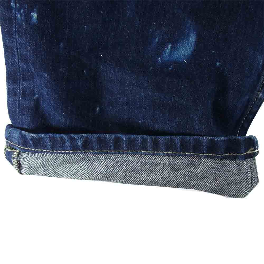 DIESEL ディーゼル ダメージ ストレート ボタンフライ  インディゴブルー系 32【中古】