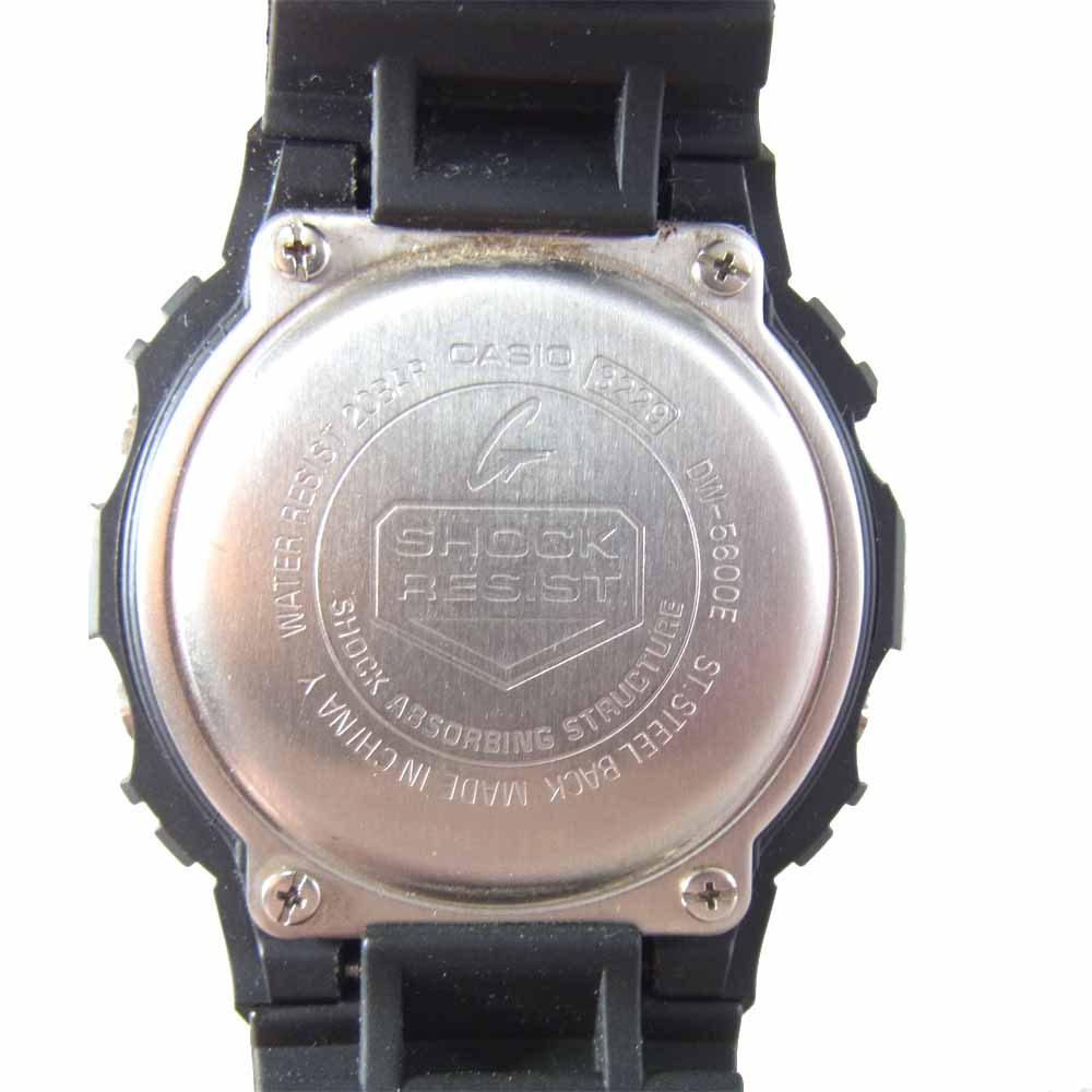 G-SHOCK ジーショック DW-5600E-1VDF デジタル ラバーベルト スクエア 腕時計 ブラック系【中古】
