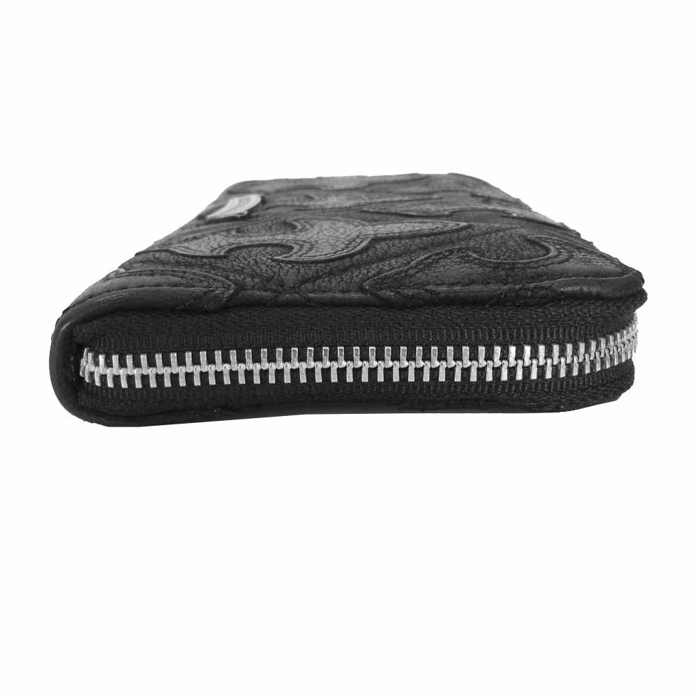 CHROME HEARTS クロムハーツ（原本無） REC F ZIP QUILTED フレア キルティング ラウンドジップ ブラックロジウム加工 ブラック系【中古】