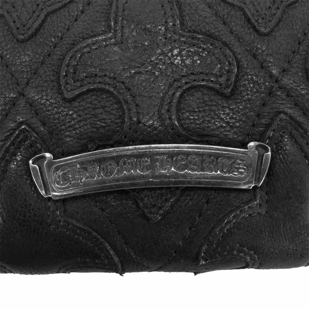 CHROME HEARTS クロムハーツ（原本無） REC F ZIP QUILTED フレア キルティング ラウンドジップ ブラックロジウム加工 ブラック系【中古】
