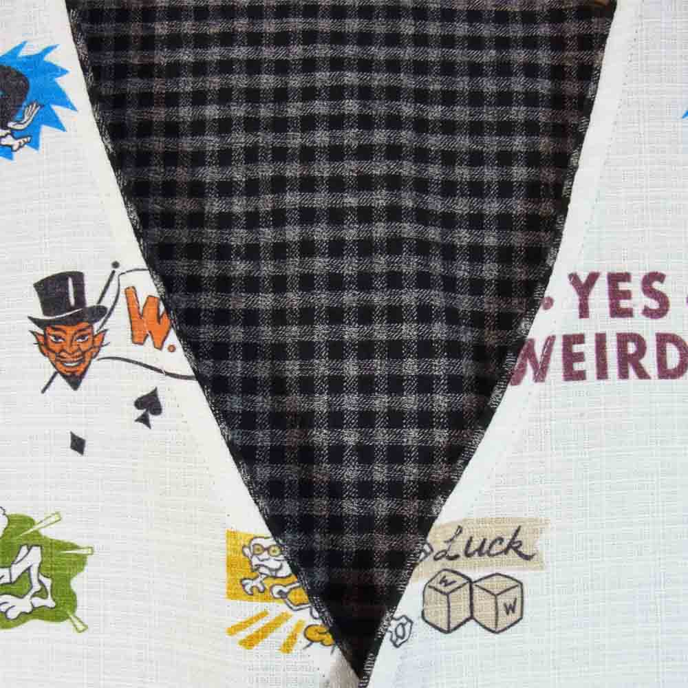 WEIRDO ウィアード WRD-17-AW-09 BICYCLE PLATES VEST リバーシブル ベスト ホワイト系 M【美品】【中古】
