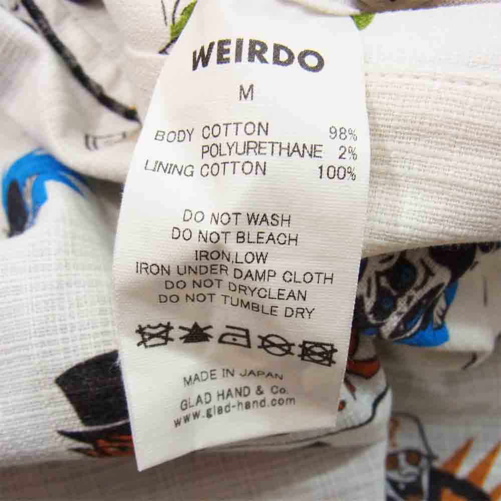 WEIRDO ウィアード WRD-17-AW-09 BICYCLE PLATES VEST リバーシブル ベスト ホワイト系 M【美品】【中古】