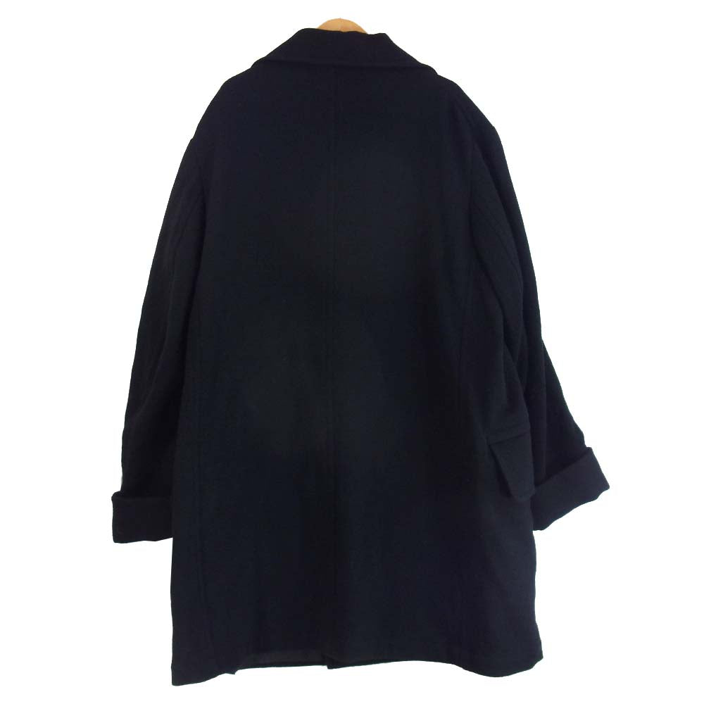 Yohji Yamamoto ヨウジヤマモト 20AW GR-C01-101-2 GroundY Vintage Flannel Big Pea Coat ビッグ ブラック系 3【美品】【中古】