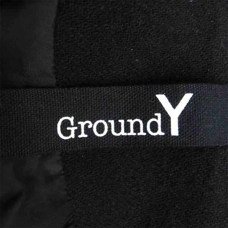 Yohji Yamamoto ヨウジヤマモト 20AW GR-C01-101-2 GroundY Vintage Flannel Big Pea Coat ビッグ ブラック系 3【美品】【中古】
