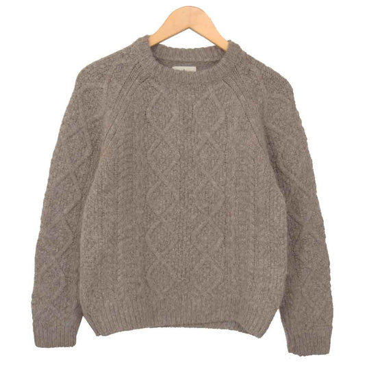 snowpeak スノーピーク KN-18AU001 alpaca knit pullover アルパカ ニット プルオーバー ベージュ系 S【中古】