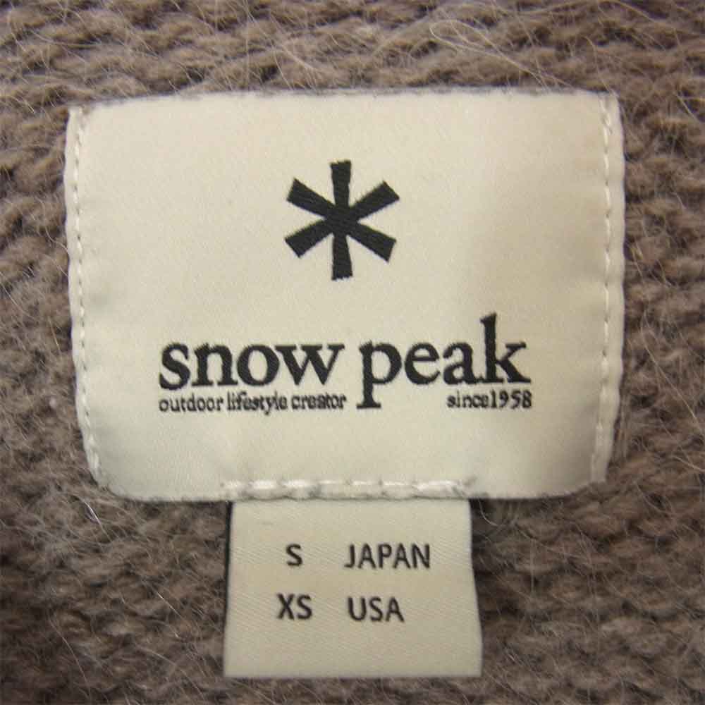 snowpeak スノーピーク KN-18AU001 alpaca knit pullover アルパカ ニット プルオーバー ベージュ系 S【中古】