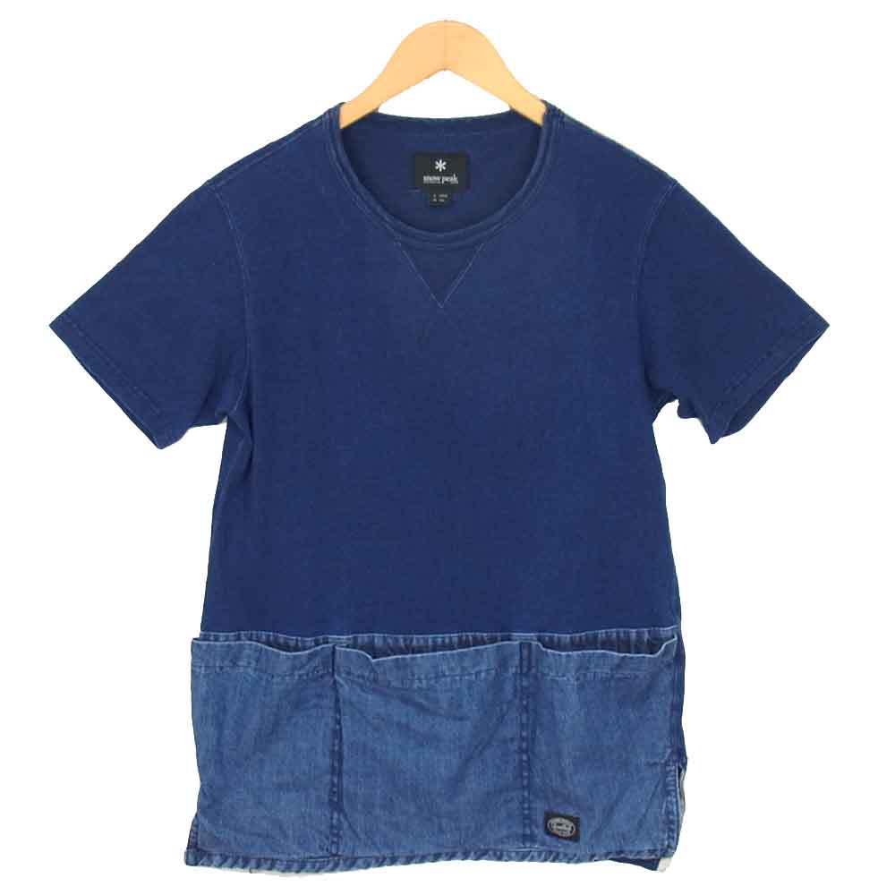 snowpeak スノーピーク SW-17SU102 Camping Indigo Pullover キャンピング インディゴ プルオーバー Tシャツ インディゴブルー系 S【美品】【中古】
