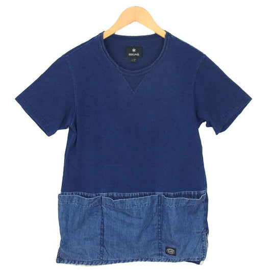 snowpeak スノーピーク SW-17SU102 Camping Indigo Pullover キャンピング インディゴ プルオーバー Tシャツ インディゴブルー系 S【美品】【中古】